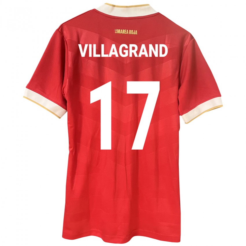 Herren Panama Gabriela Villagrand #17 Rot Heimtrikot Trikot 24-26 T-Shirt Schweiz