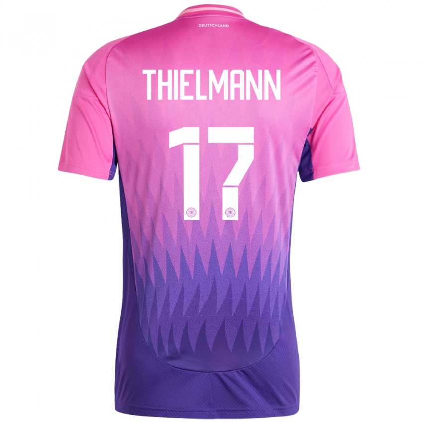 Homme Maillot Allemagne Jan Thielmann #17 Rose-Mauve Tenues Extérieur 24-26 T-Shirt Suisse