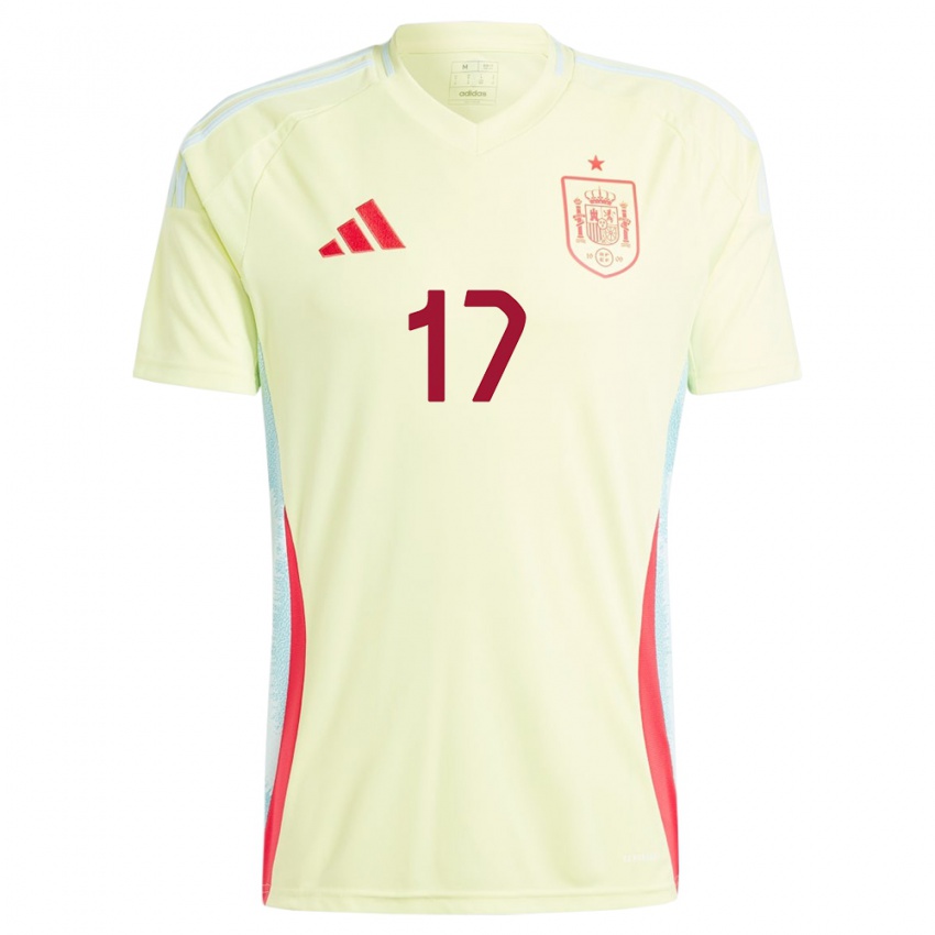 Herren Spanien Laia Codina #17 Gelb Auswärtstrikot Trikot 24-26 T-Shirt Schweiz