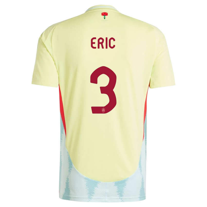 Herren Spanien Eric Garcia #3 Gelb Auswärtstrikot Trikot 24-26 T-Shirt Schweiz