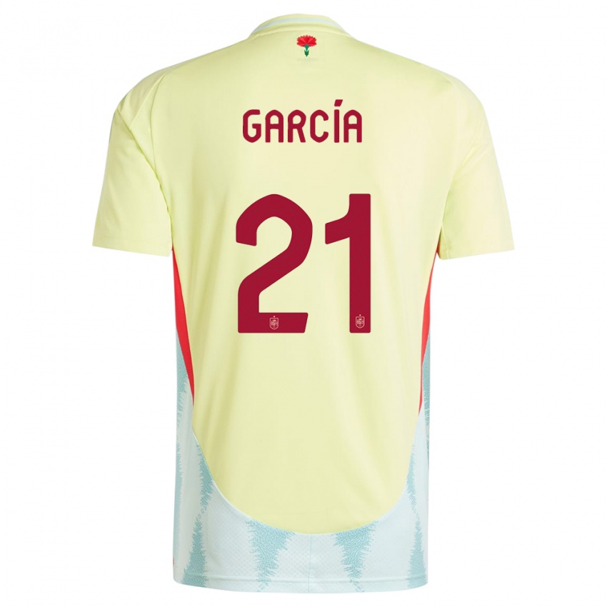 Herren Spanien Sheila Garcia #21 Gelb Auswärtstrikot Trikot 24-26 T-Shirt Schweiz