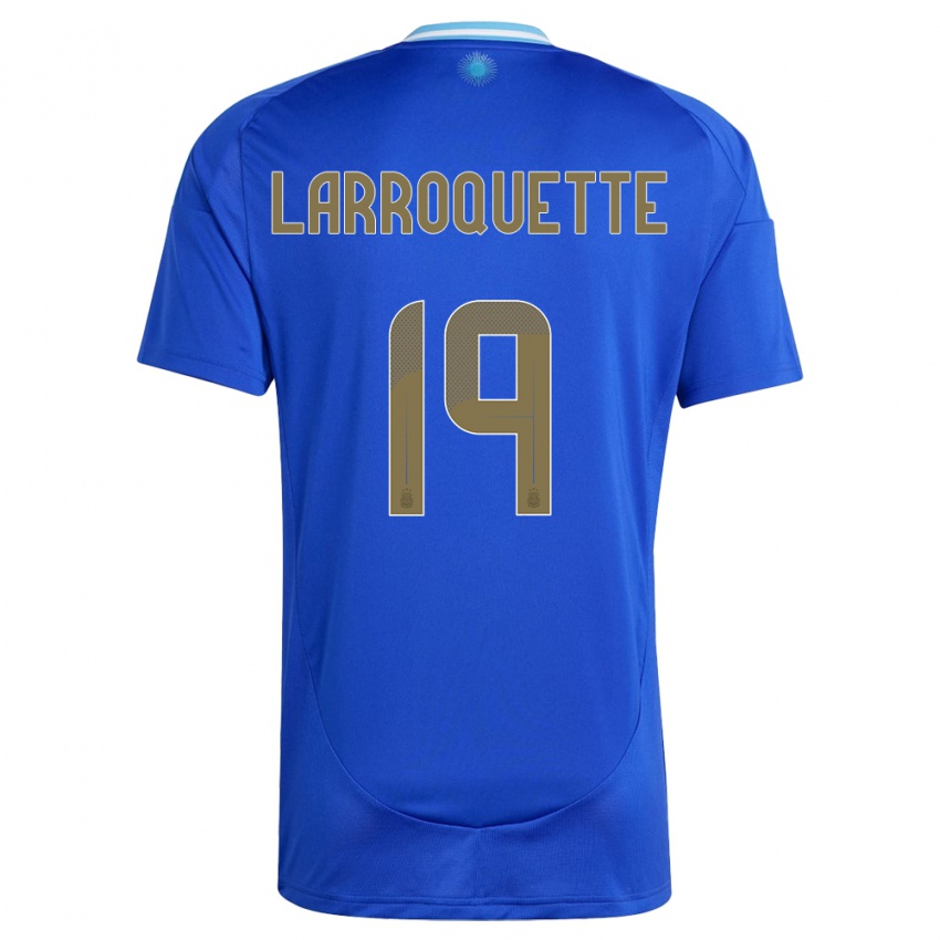 Homme Maillot Argentine Mariana Larroquette #19 Bleu Tenues Extérieur 24-26 T-Shirt Suisse