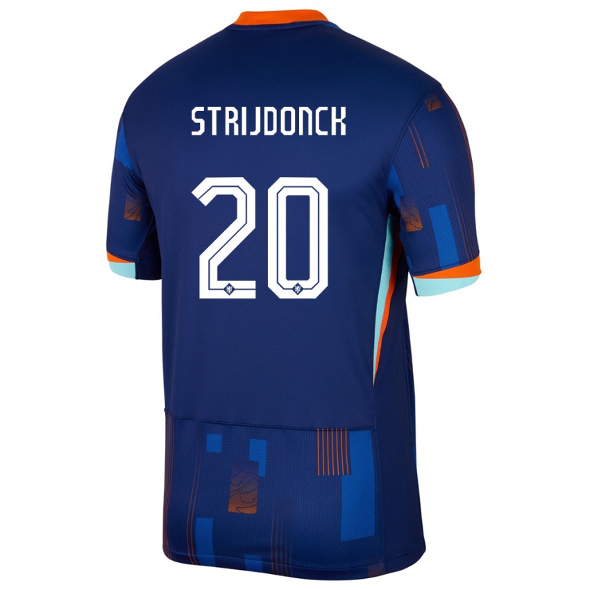 Herren Niederlande Bayren Strijdonck #20 Blau Auswärtstrikot Trikot 24-26 T-Shirt Schweiz