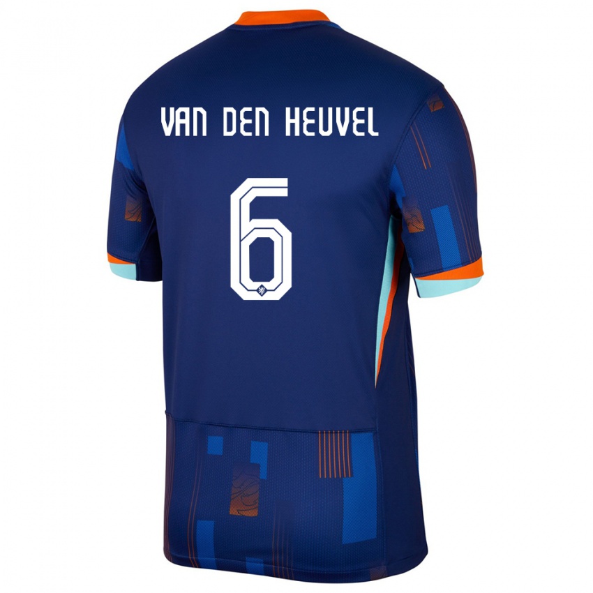 Herren Niederlande Tim Van Den Heuvel #6 Blau Auswärtstrikot Trikot 24-26 T-Shirt Schweiz