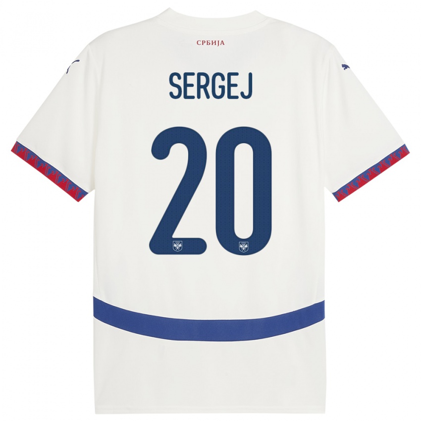 Herren Serbien Sergej Milinkovic-Savic #20 Weiß Auswärtstrikot Trikot 24-26 T-Shirt Schweiz