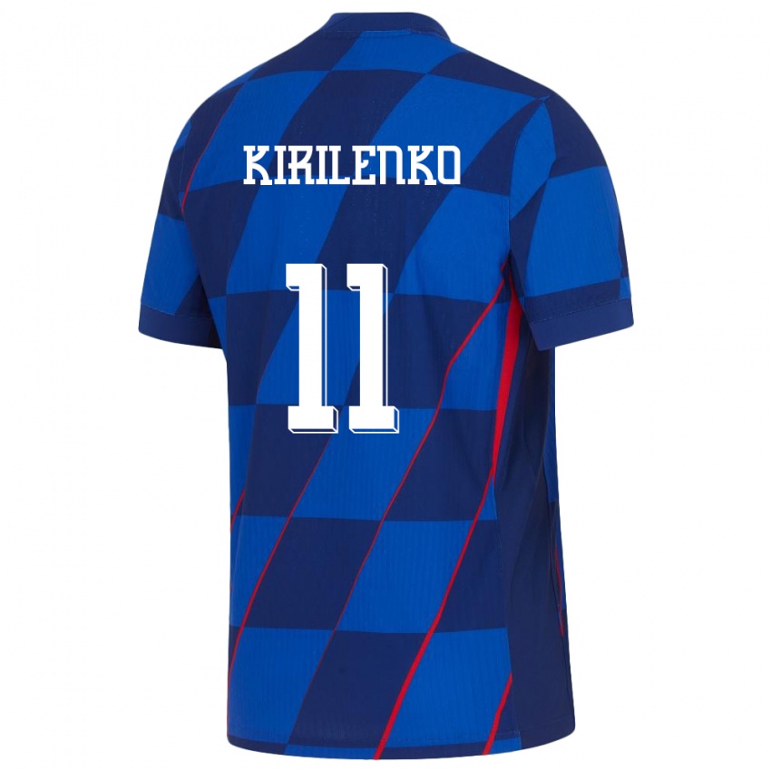 Homme Maillot Croatie Ivana Kirilenko #11 Bleu Tenues Extérieur 24-26 T-Shirt Suisse