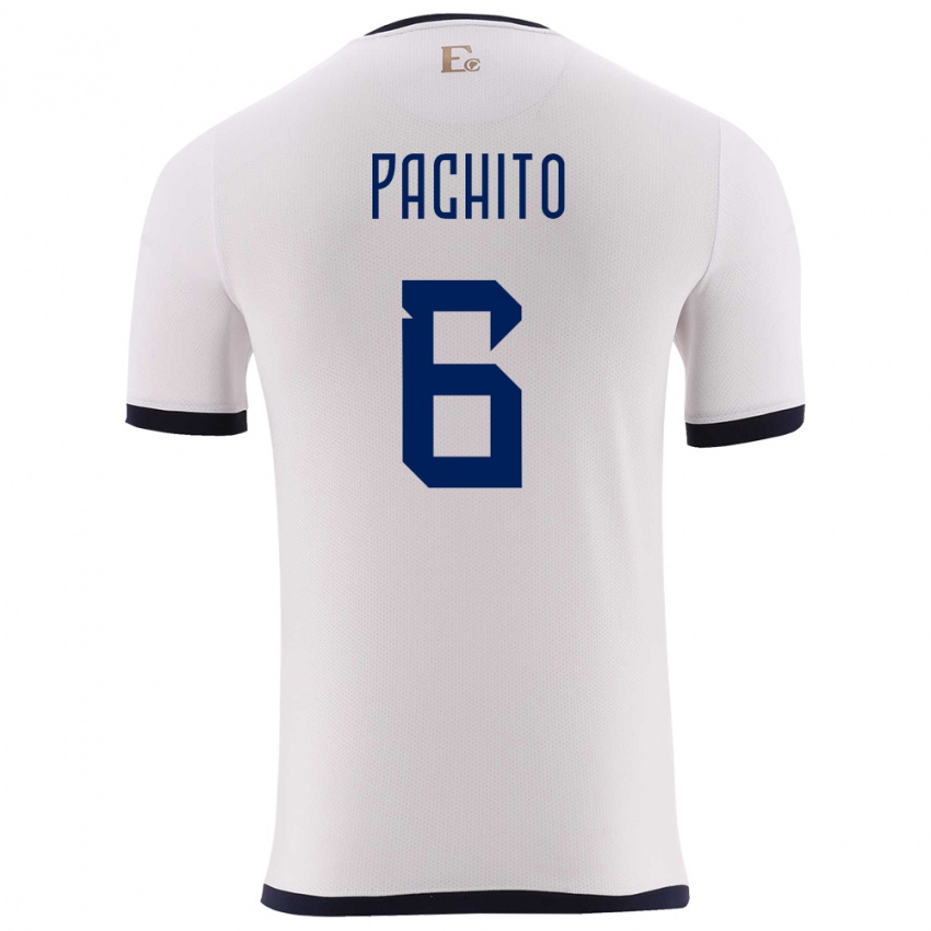 Herren Ecuador Angelica Pachito #6 Weiß Auswärtstrikot Trikot 24-26 T-Shirt Schweiz