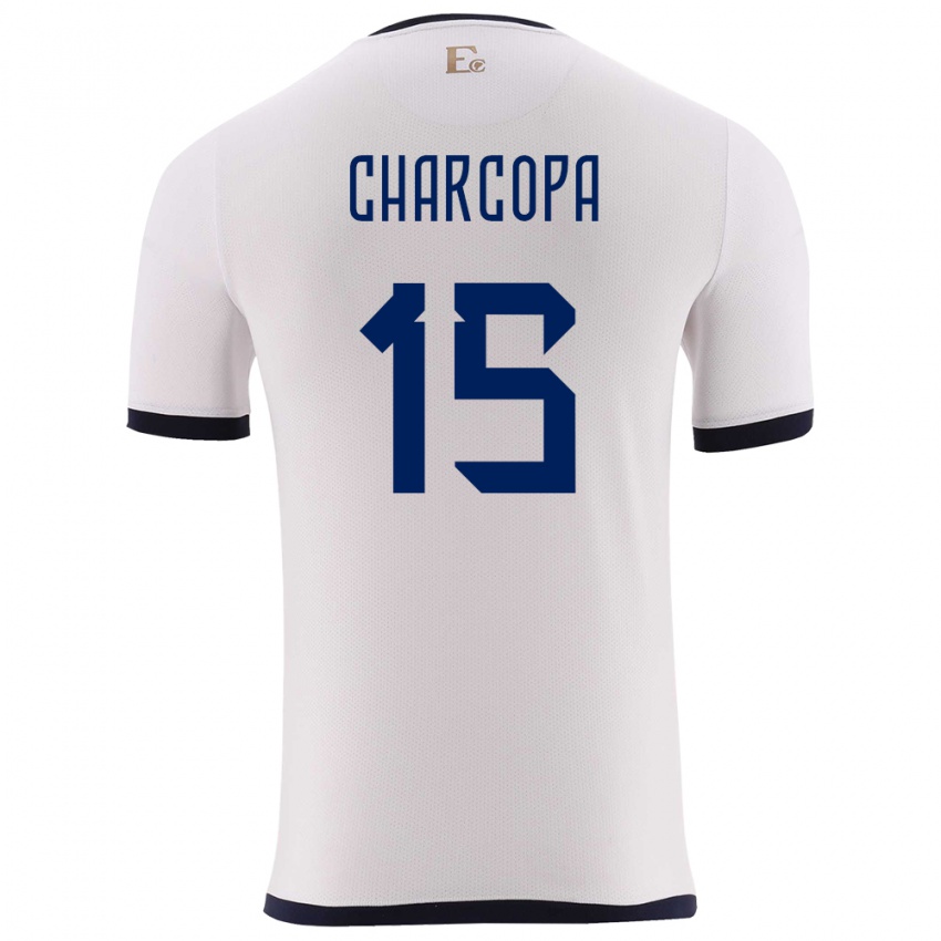 Herren Ecuador Nicole Charcopa #15 Weiß Auswärtstrikot Trikot 24-26 T-Shirt Schweiz