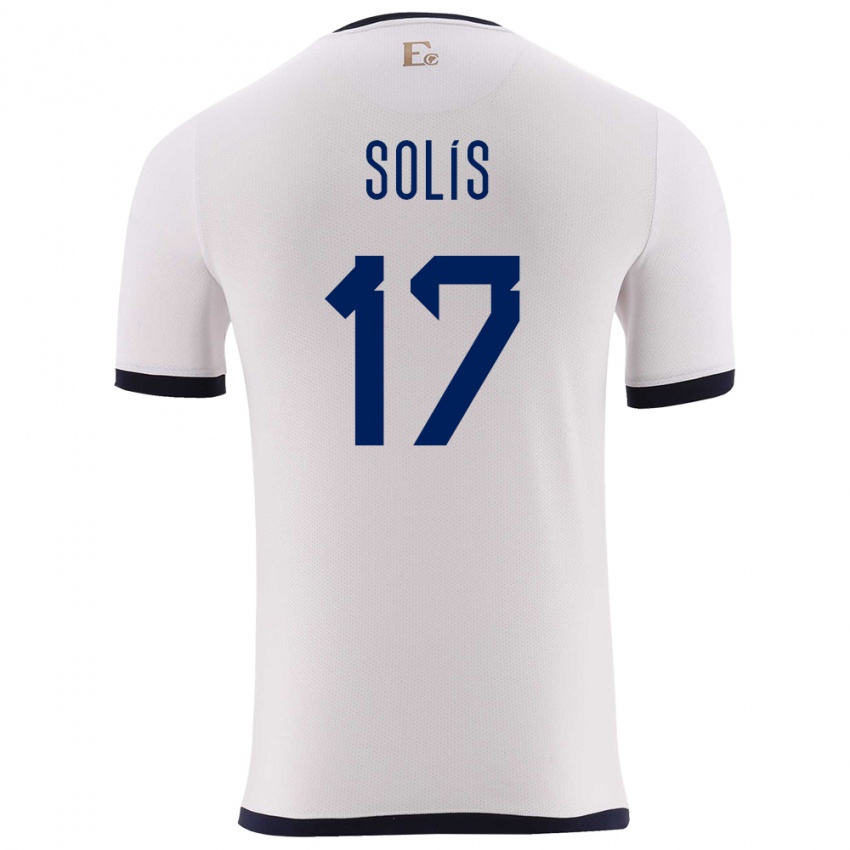 Herren Ecuador Mathias Solis #17 Weiß Auswärtstrikot Trikot 24-26 T-Shirt Schweiz