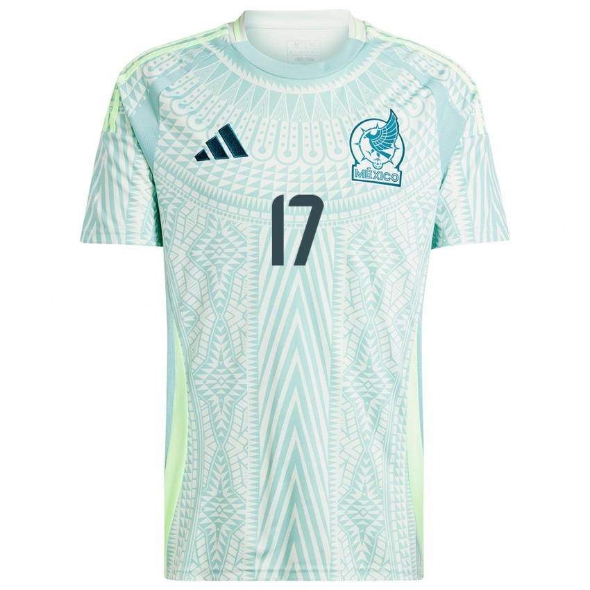 Homme Maillot Mexique Alison Gonzalez #17 Lin Vert Tenues Extérieur 24-26 T-Shirt Suisse