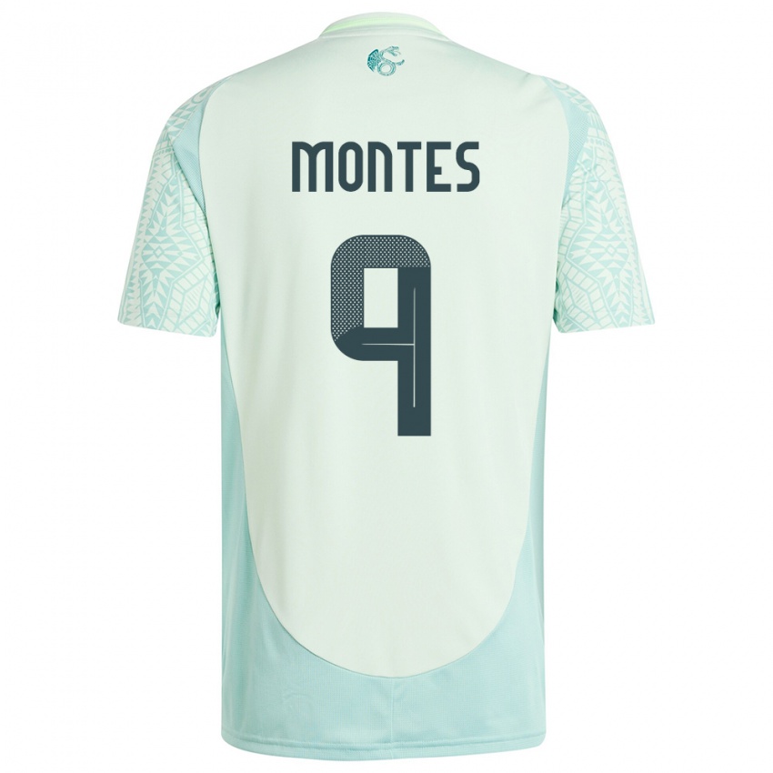 Herren Mexiko Cesar Montes #9 Leinengrün Auswärtstrikot Trikot 24-26 T-Shirt Schweiz