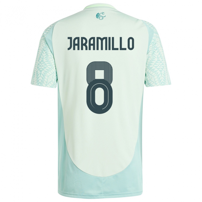 Homme Maillot Mexique Carolina Jaramillo #8 Lin Vert Tenues Extérieur 24-26 T-Shirt Suisse