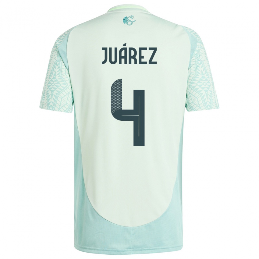 Herren Mexiko Ramon Juarez #4 Leinengrün Auswärtstrikot Trikot 24-26 T-Shirt Schweiz