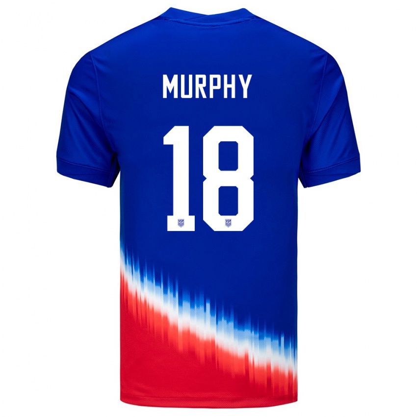 Homme Maillot États-Unis Casey Murphy #18 Bleu Tenues Extérieur 24-26 T-Shirt Suisse