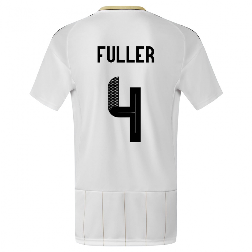 Herren Costa Rica Keysher Fuller #4 Weiß Auswärtstrikot Trikot 24-26 T-Shirt Schweiz