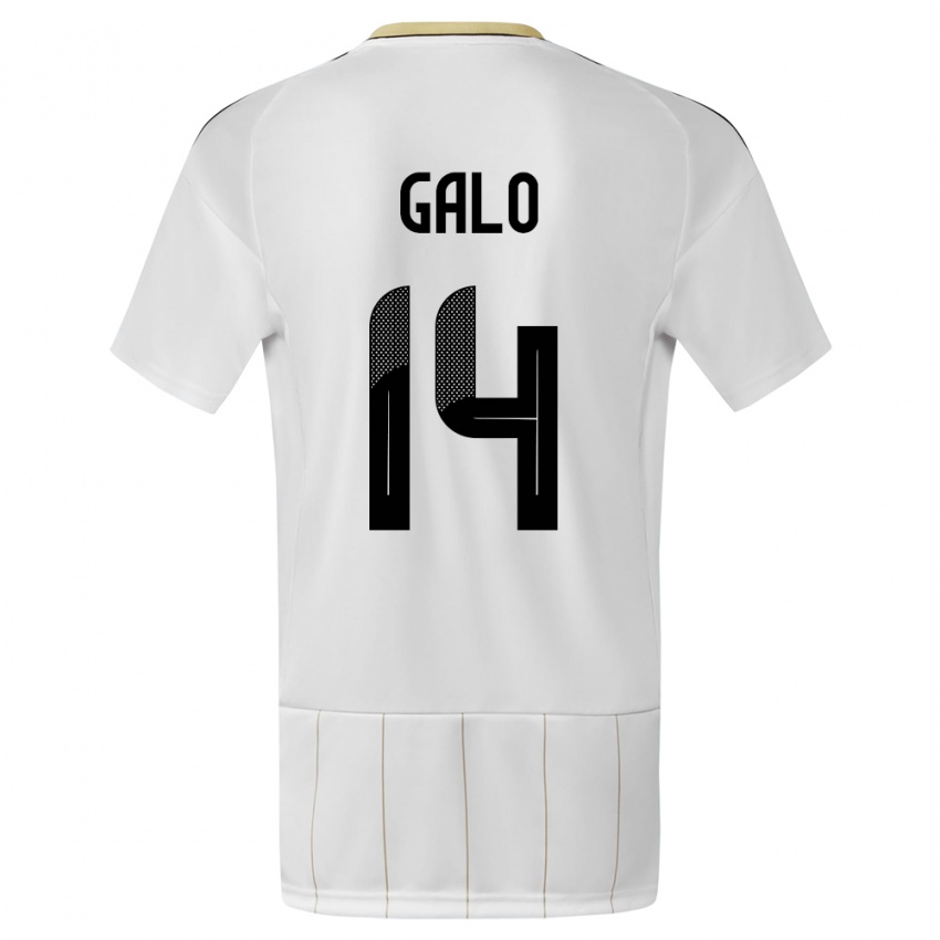 Herren Costa Rica Orlando Galo #14 Weiß Auswärtstrikot Trikot 24-26 T-Shirt Schweiz