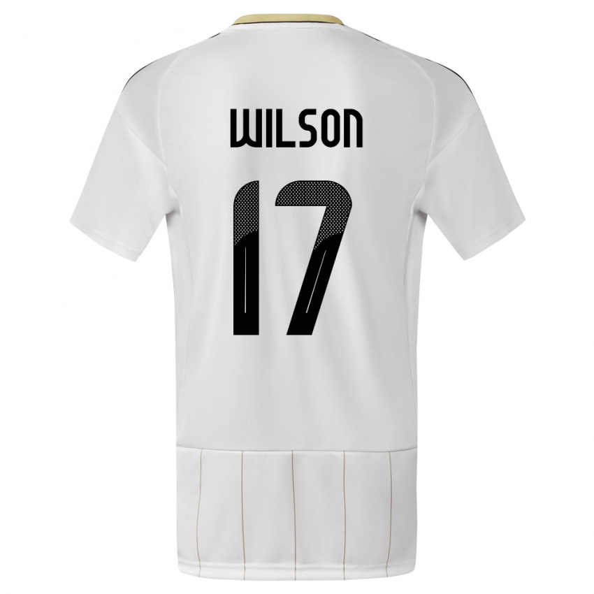 Herren Costa Rica Roan Wilson #17 Weiß Auswärtstrikot Trikot 24-26 T-Shirt Schweiz