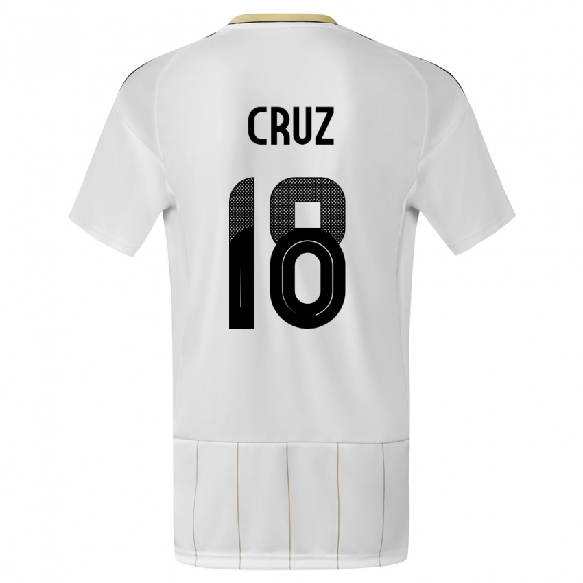 Herren Costa Rica Aaron Cruz #18 Weiß Auswärtstrikot Trikot 24-26 T-Shirt Schweiz