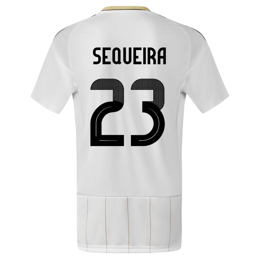 Herren Costa Rica Patrick Sequeira #23 Weiß Auswärtstrikot Trikot 24-26 T-Shirt Schweiz