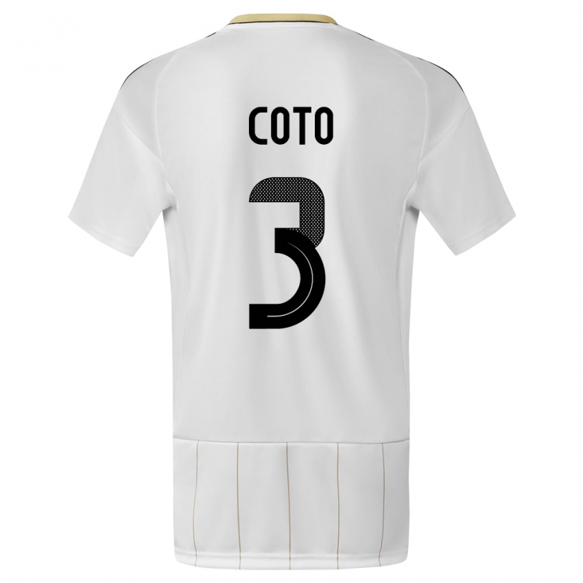 Herren Costa Rica Maria Coto #3 Weiß Auswärtstrikot Trikot 24-26 T-Shirt Schweiz