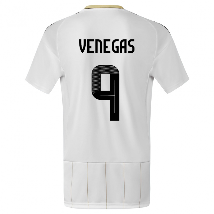 Herren Costa Rica Carolina Venegas #9 Weiß Auswärtstrikot Trikot 24-26 T-Shirt Schweiz