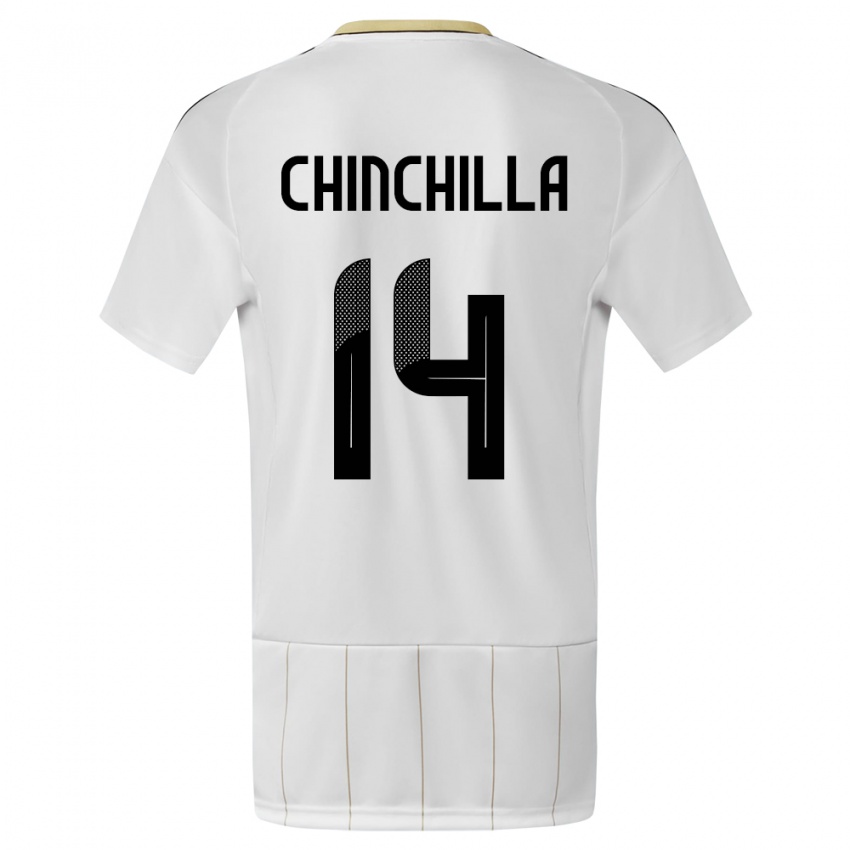 Herren Costa Rica Priscila Chinchilla #14 Weiß Auswärtstrikot Trikot 24-26 T-Shirt Schweiz