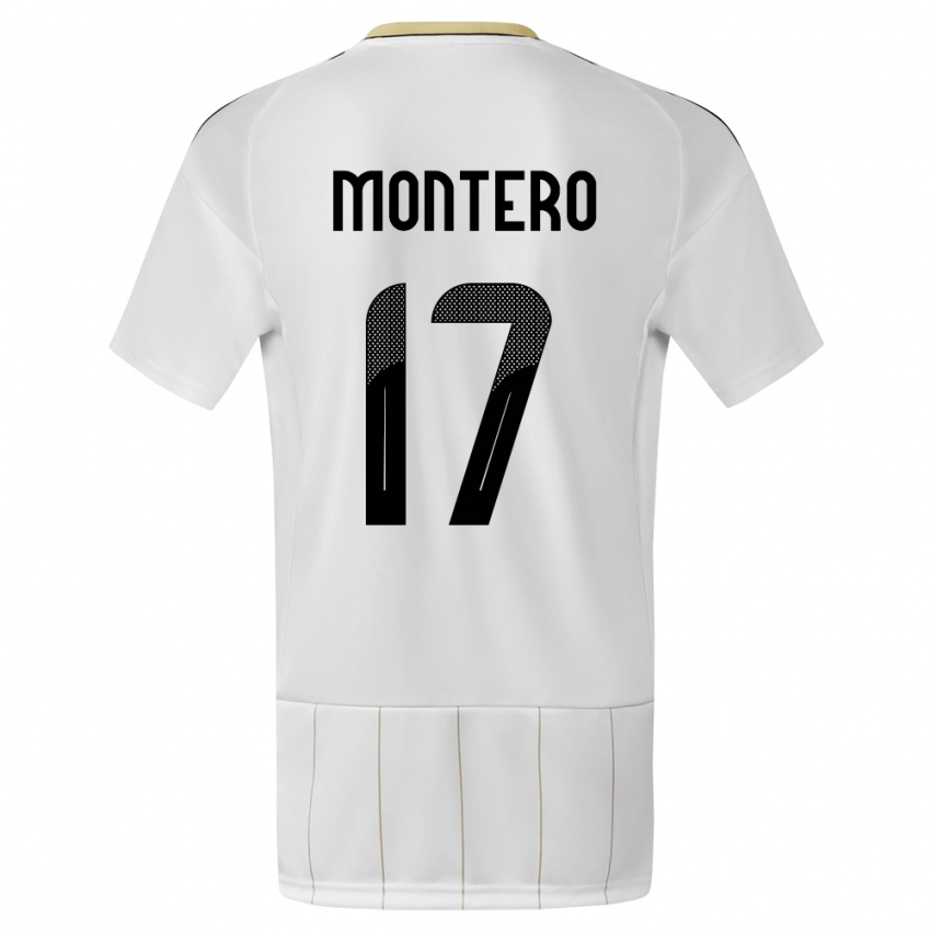 Herren Costa Rica Michelle Montero #17 Weiß Auswärtstrikot Trikot 24-26 T-Shirt Schweiz