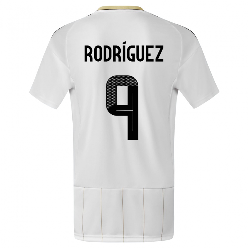 Herren Costa Rica Doryan Rodriguez #9 Weiß Auswärtstrikot Trikot 24-26 T-Shirt Schweiz