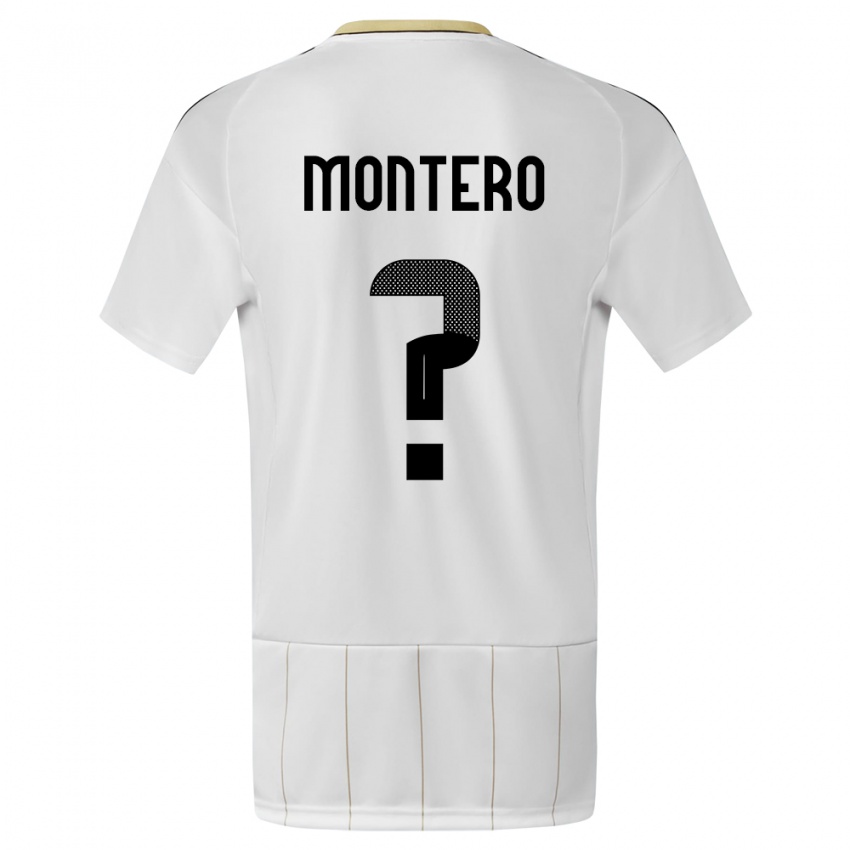 Herren Costa Rica Claudio Montero #0 Weiß Auswärtstrikot Trikot 24-26 T-Shirt Schweiz