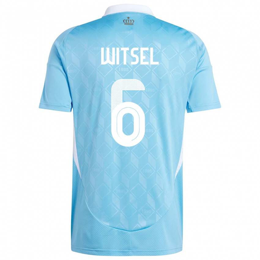 Herren Belgien Axel Witsel #6 Blau Auswärtstrikot Trikot 24-26 T-Shirt Schweiz