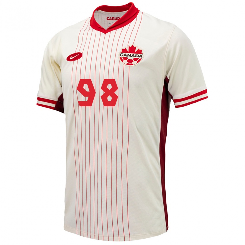 Homme Maillot Canada Olivia Smith #98 Blanc Tenues Extérieur 24-26 T-Shirt Suisse