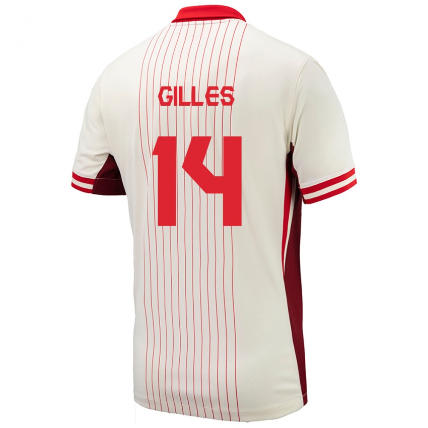 Herren Kanada Vanessa Gilles #14 Weiß Auswärtstrikot Trikot 24-26 T-Shirt Schweiz