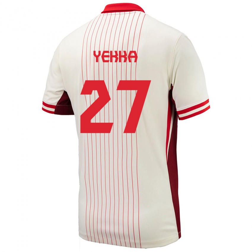 Herren Kanada Sura Yekka #27 Weiß Auswärtstrikot Trikot 24-26 T-Shirt Schweiz