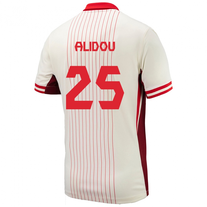 Herren Kanada Marie-Yasmine Alidou #25 Weiß Auswärtstrikot Trikot 24-26 T-Shirt Schweiz