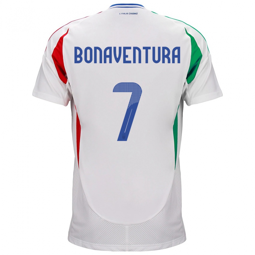 Herren Italien Giacomo Bonaventura #7 Weiß Auswärtstrikot Trikot 24-26 T-Shirt Schweiz