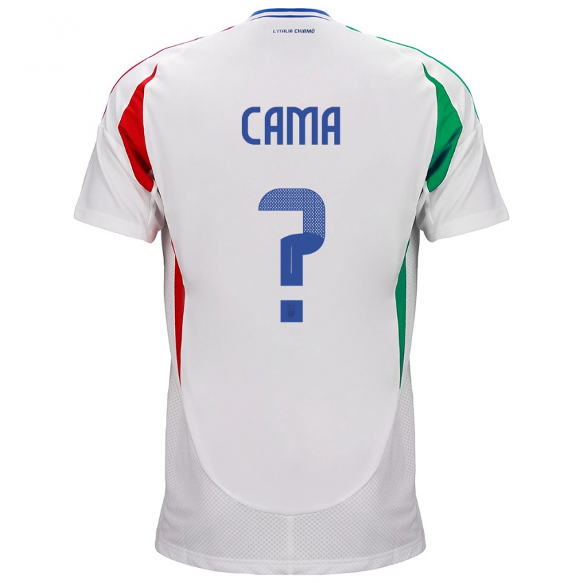 Herren Italien Cristian Cama #0 Weiß Auswärtstrikot Trikot 24-26 T-Shirt Schweiz