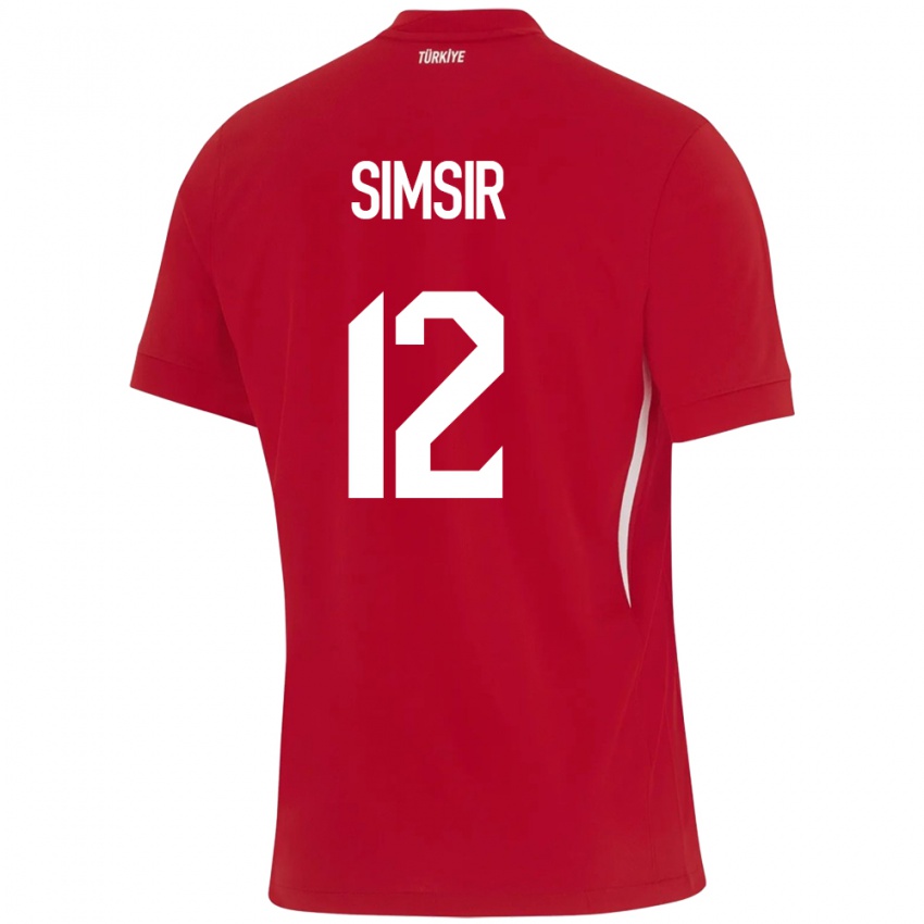 Herren Türkei Arif Şimşir #12 Rot Auswärtstrikot Trikot 24-26 T-Shirt Schweiz