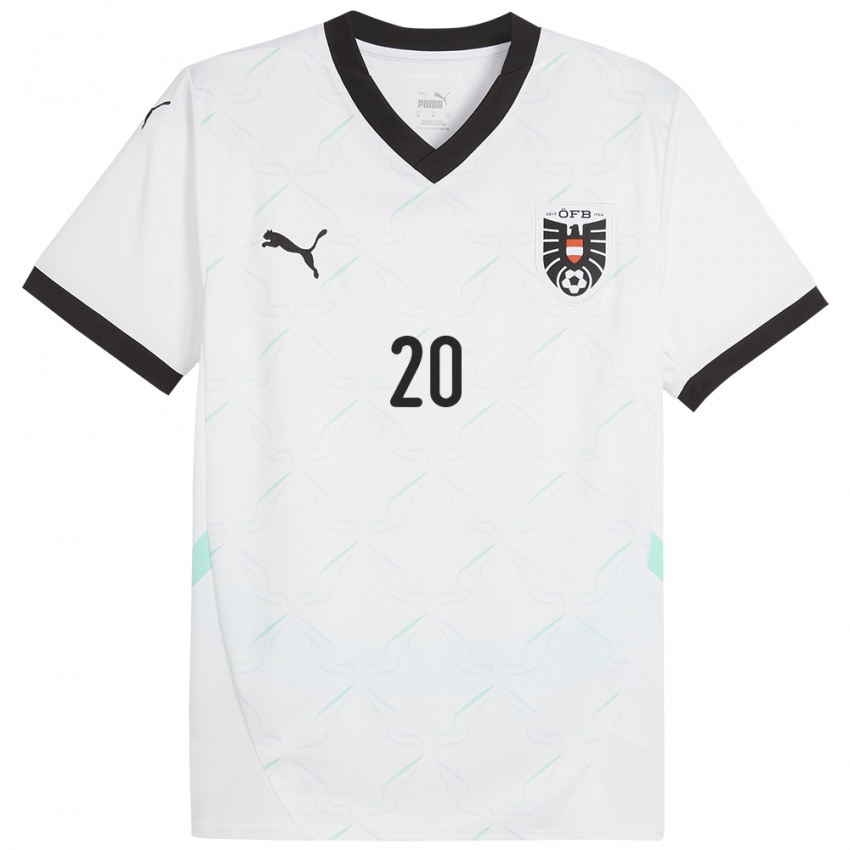 Herren Österreich Katharina Naschenweng #20 Weiß Auswärtstrikot Trikot 24-26 T-Shirt Schweiz