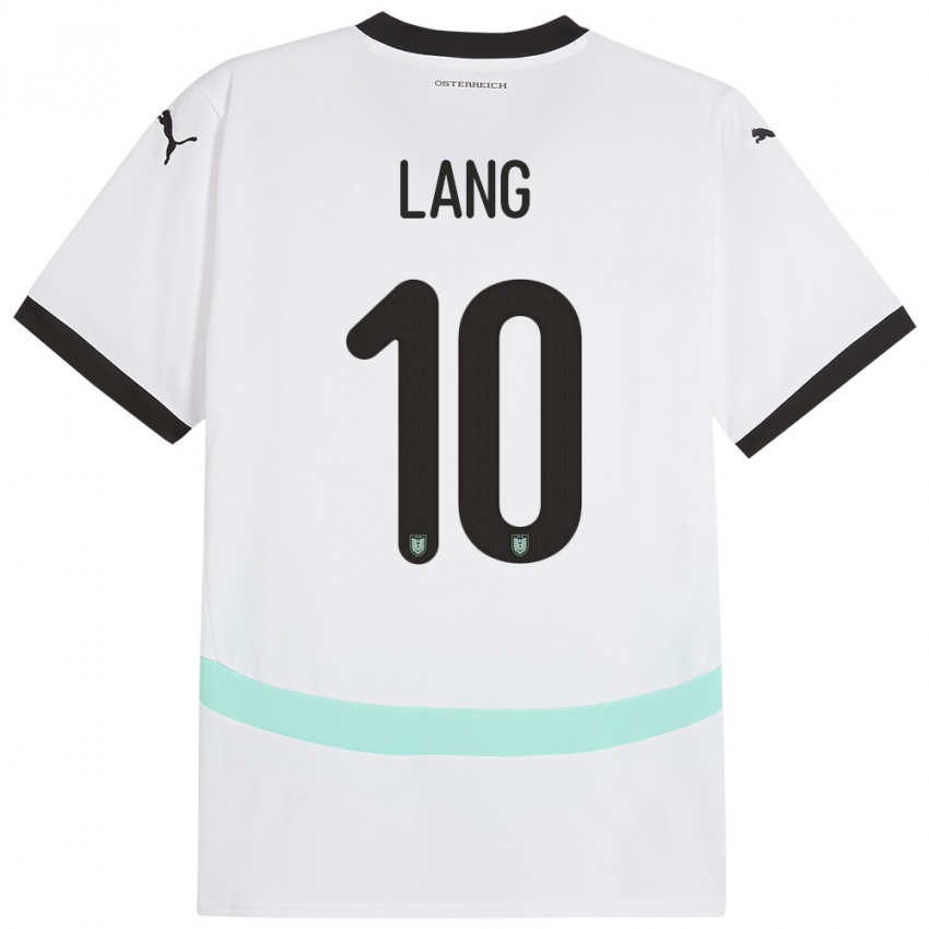 Herren Österreich Christoph Lang #10 Weiß Auswärtstrikot Trikot 24-26 T-Shirt Schweiz