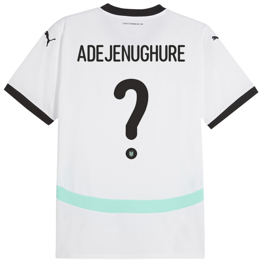 Herren Österreich Oghenetejiri Adejenughure #0 Weiß Auswärtstrikot Trikot 24-26 T-Shirt Schweiz