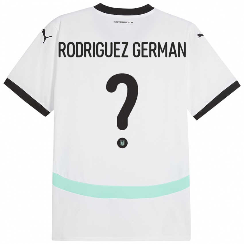 Herren Österreich Ryan Rodriguez German #0 Weiß Auswärtstrikot Trikot 24-26 T-Shirt Schweiz