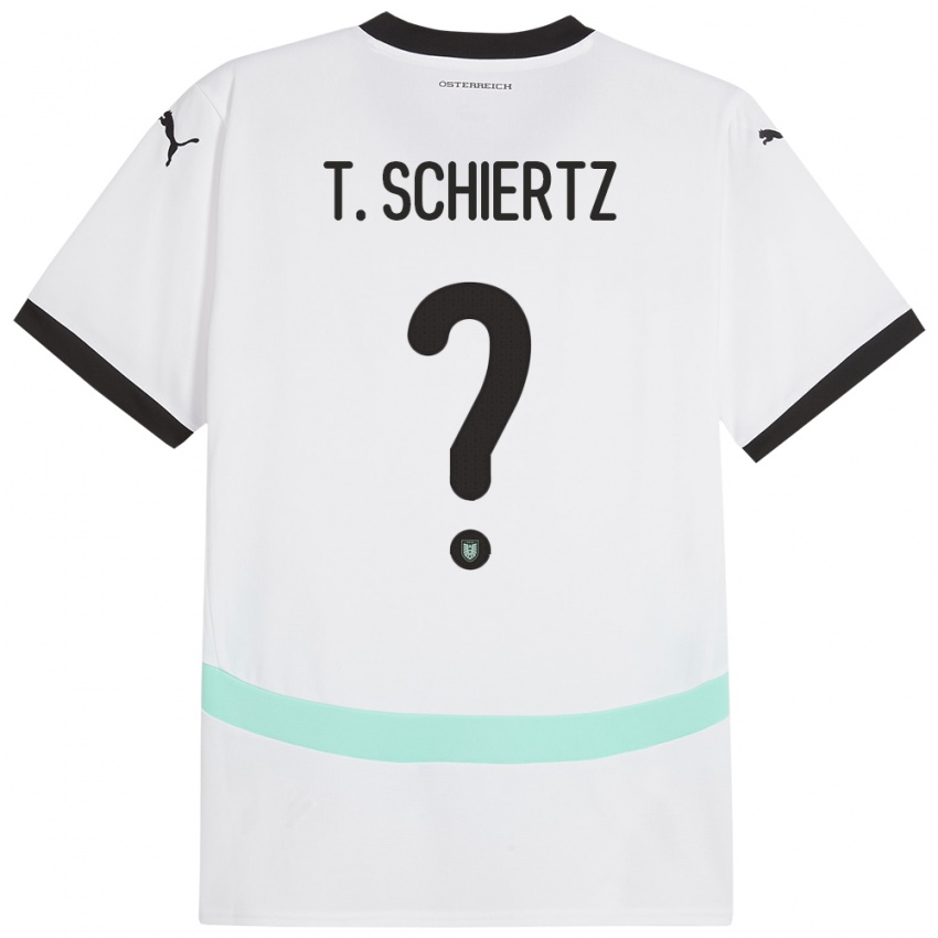 Herren Österreich Tammo Schiertz #0 Weiß Auswärtstrikot Trikot 24-26 T-Shirt Schweiz