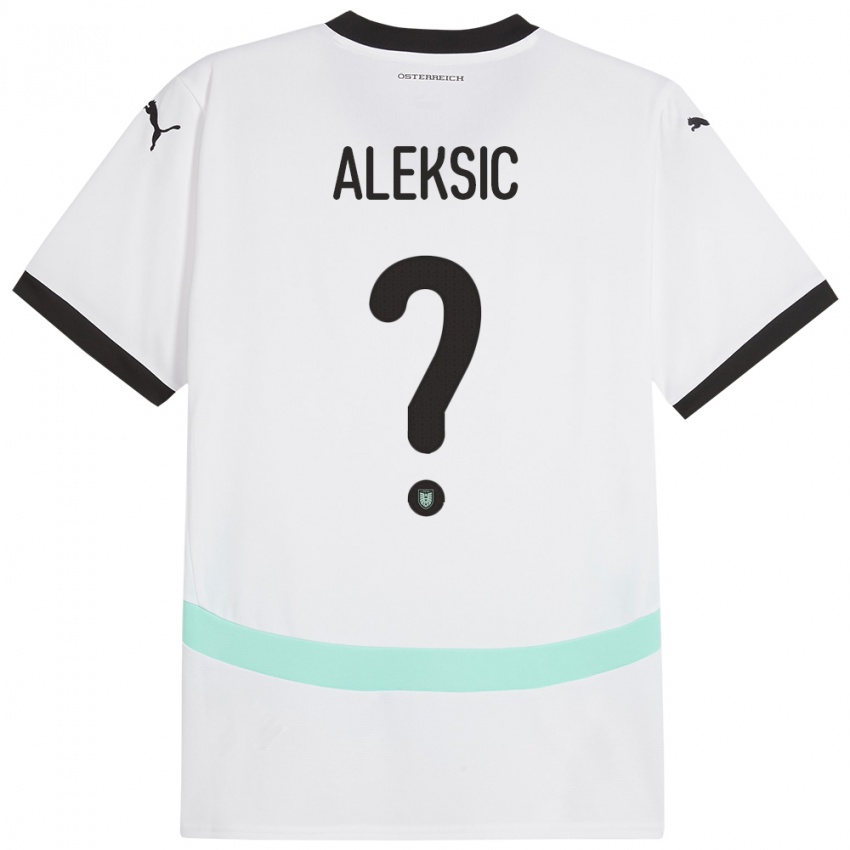 Herren Österreich Filip Aleksic #0 Weiß Auswärtstrikot Trikot 24-26 T-Shirt Schweiz