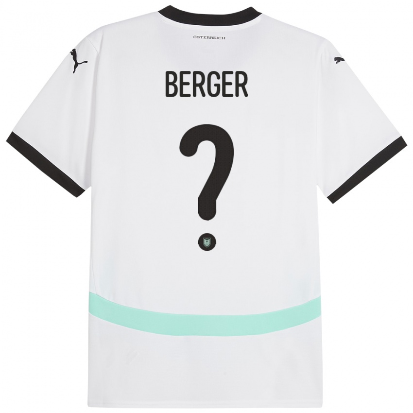 Herren Österreich Nico Berger #0 Weiß Auswärtstrikot Trikot 24-26 T-Shirt Schweiz
