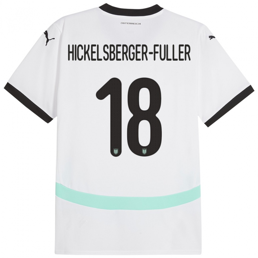 Herren Österreich Julia Hickelsberger-Füller #18 Weiß Auswärtstrikot Trikot 24-26 T-Shirt Schweiz