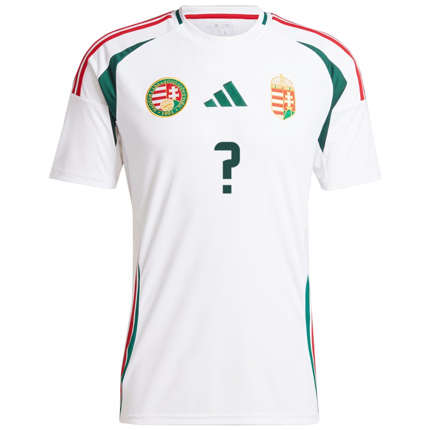 Herren Ungarn Ihren Namen #0 Weiß Auswärtstrikot Trikot 24-26 T-Shirt Schweiz