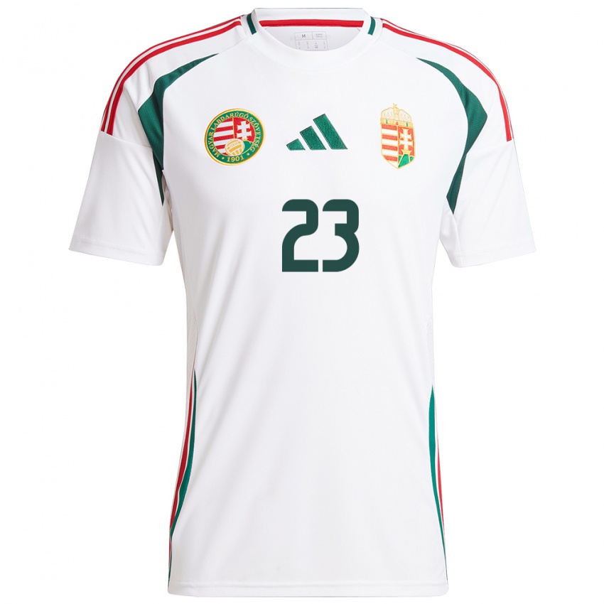 Herren Ungarn Tamás Szűcs #23 Weiß Auswärtstrikot Trikot 24-26 T-Shirt Schweiz