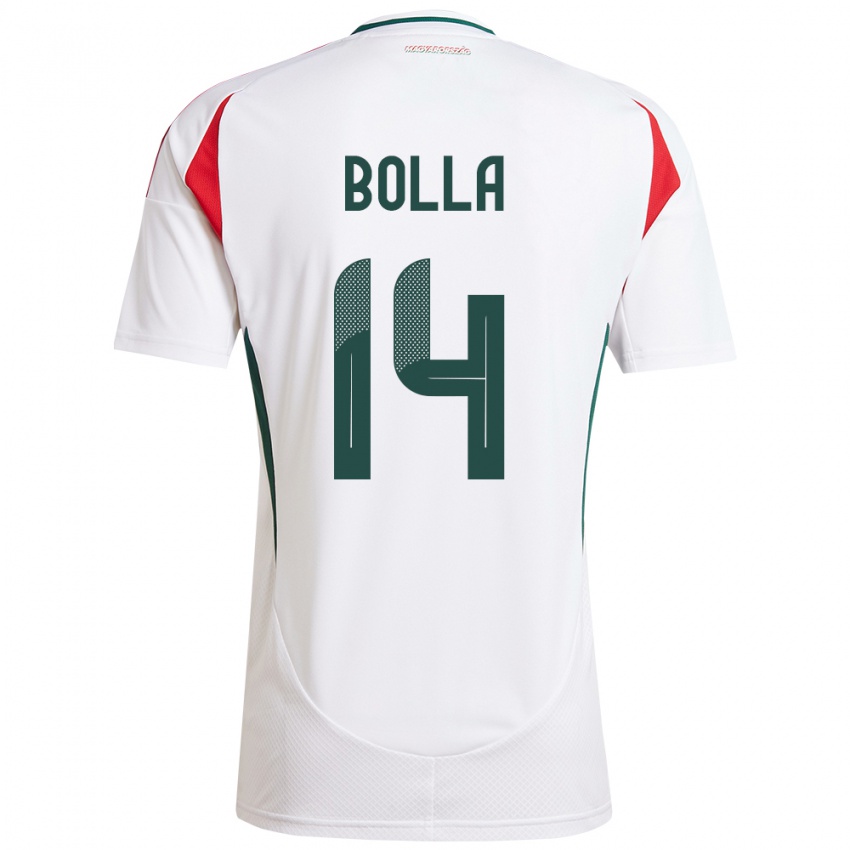 Herren Ungarn Bendegúz Bolla #14 Weiß Auswärtstrikot Trikot 24-26 T-Shirt Schweiz