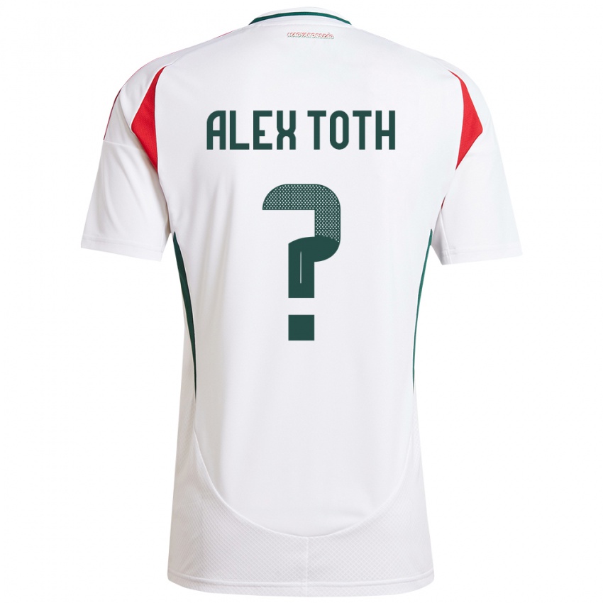 Herren Ungarn Alex Tóth #0 Weiß Auswärtstrikot Trikot 24-26 T-Shirt Schweiz