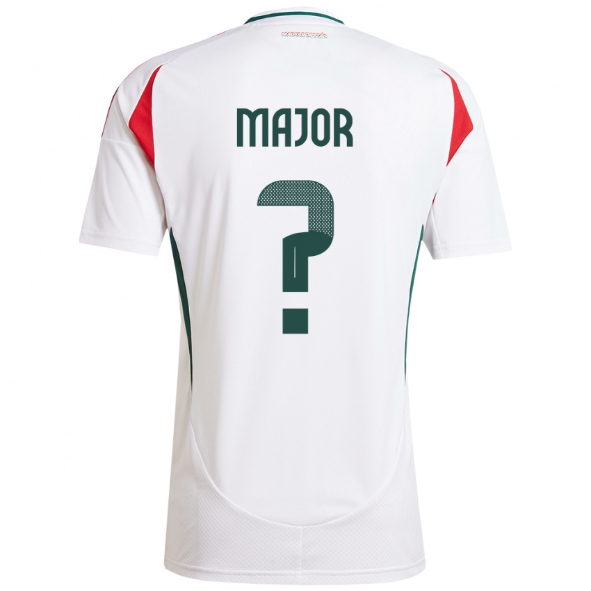Herren Ungarn Marcell Major #0 Weiß Auswärtstrikot Trikot 24-26 T-Shirt Schweiz